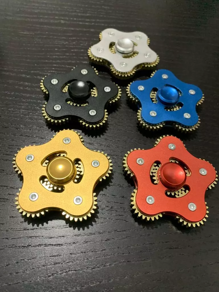 Tri Fidget Hand Spinner 2 Pieces Metallic Metal Toy Stress Reducer Ball  Bearing High Speed Spinners - May help with ADD, ADHD, Anxiety, and Autism  by