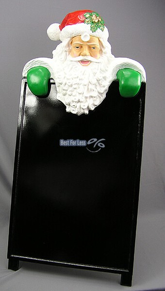 Weihnachtsmann Nikolaus Figur Statue Werbefigur Tafel MenüTafel Weihnachtsmarkt-image