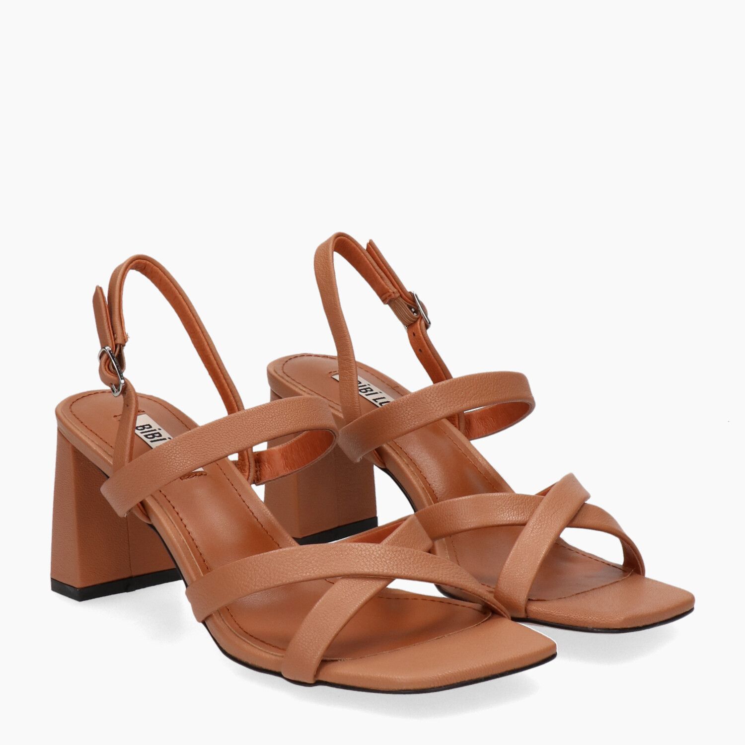 БИБИ ЛУ - САНДАЛИИ DONNA CON TACCO IN PELLE CAMEL 612Z42 VK 21990₽