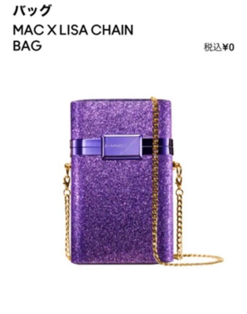 MAC×LISA ノベルティチェーンバッグ MAC BLACKPINK LiSA Collaboration Chain Bag Crossbody Pouch