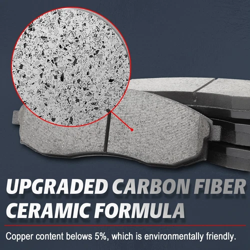 Front Ceramic Brake Pads for 2005 - 2010 Dodge Dakota Aspen 2011 - 2018 Ram 1500 - Picture 5 of 6