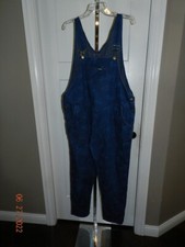 VTG Oshkosh Womens Overalls Sz 10 Floral Dark Wash Denim Bibbed Retro vestbak