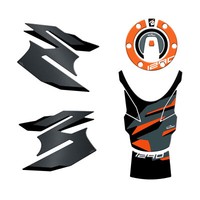 Set Tank Pad Schutz 3D Gel Aufkleber Motorrad KTM 1290 Super Adventure S Kompati