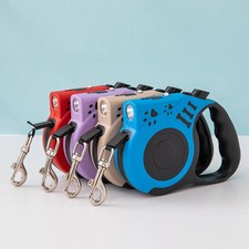 Automatic Retractable Dog Leash - LED Flashlight Night Glowing Durable Nylon Out
