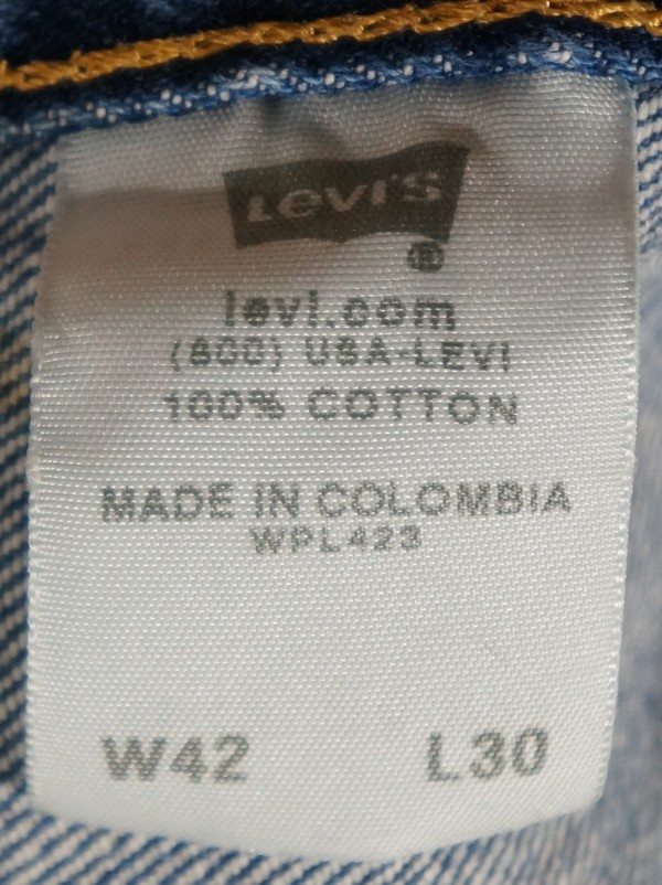 XD05404 **LEVI'S** 501 STRAIGHT LEG MENS WESTERN BLUE JEANS 42X30 (msr 40"x30") thumbnail 5