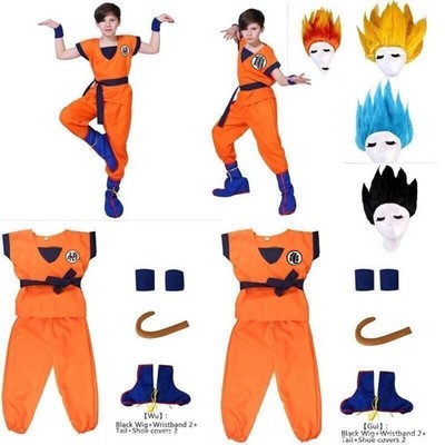 Kinder Erwachsene Anime Dragon Ball Z Son GoKu Cosplay Kostüm Outfit Fasching DE