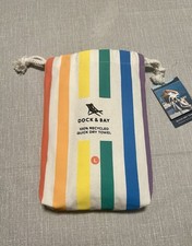 Dock  Bay Quick Dry Sand Free Lightweight Beach Towel, 63x35, Coastal Candy NEW