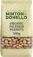 Minton & Donello Organic Paleskin Peanuts 500G – Natural Unsalted Nuts, High Pro