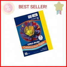 Pacon 103004 Tru-Ray Construction Paper, 76 lbs., 9 x 12, Yellow, 50 Sheets/Pack