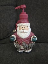 Whimsical Santa Claus Soap Lotion Pump Dispenser Ceramic Christmas Decor