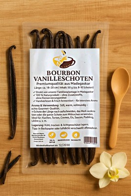 Vanilleschoten Vanillestange Premium Vanilla Beans VanilleMadagaskar 17-20cm 25g