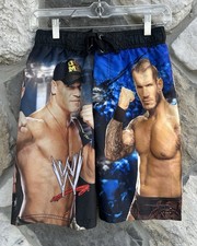Boys WWE Swim Trunks Size L 10/12 Wrestling John Cena Randy Orton CM Punk 2014