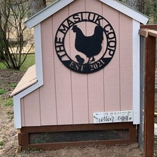 Fluffy Butt Hut Chicken Metal Sign, Funny Farm Fresh Butt Nuggets Eggs Kitchen C