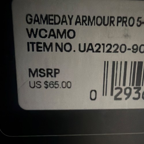 Under Armour Game Day Armour Pro 5-Pad Top Youth xl White  