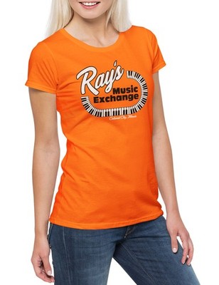 Ray's Music Exchange Damen T-Shirt Blues Zeichen Sign Symbol Logo Brothers