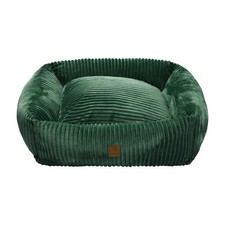 Charlie's Pet Ascher Plush Corduory Square Pet Nest (Eden Green) - Large