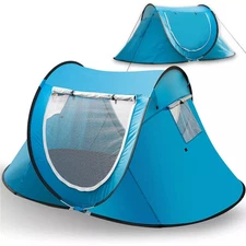 ZONE TECH INSTANT POP UP BEACH TENT CANOPY - BLUE - Scratch & Dent