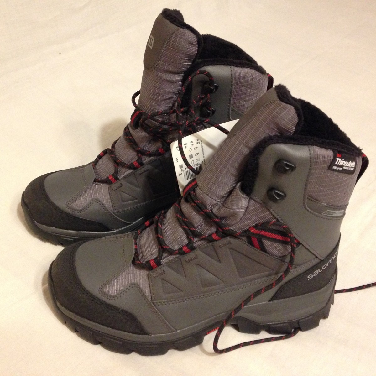 sho SALOMON CHALTEN TS CSWP INSULATED WATERPROOF WINTER BOOTS, GRAY