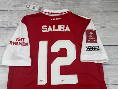 Arsenal 22/23 kitroom / match issue Home shirt - #12 Saliba | eBay