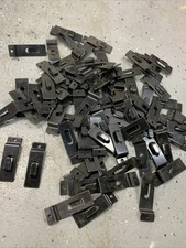 75Pcs Black Single Notch Slatwall Hook Hooks Retail Display Metal Picture Hanger