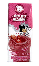 Paquete de 6 vaquitas Alpura leche de fresa sin lactosa 180 ml/6,08 oz