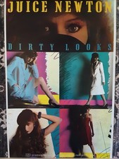 Vtg 1983 20x30 JUICE NEWTON-DIRTY LOOKS ROLLED POSTER (EXC) Pop Rock TELL HER NO