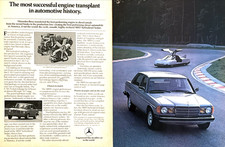 1983 Mercedes-Benz 300 D Turbodiesel Luxury Sedan photo 2-page vintage print ad