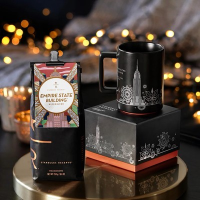Starbucks Reserve NYC Empire State Building Mug & Coffee Bean Starbucks Reserve NYC Empire State Building Mug & Coffee Bean