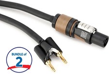 Pro Co S12BN Speaker Cable - Dual Banana to speakON - 25 foot 2-pack 