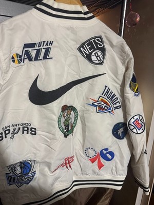 Nike Supreme NBA Teams Basketball Jacket Size XL AQ3631-100 White