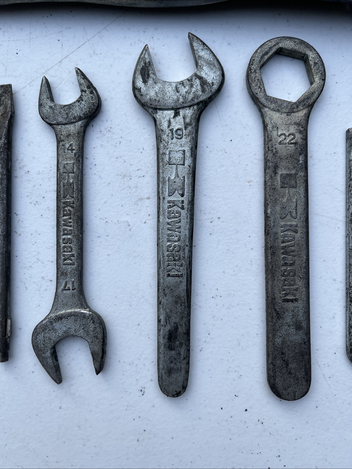 Vintage Kawasaki Motorcycle Tool Kit Partial Set w/ Pouch OEM Japan