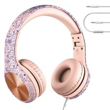 Wired Kids Headphones Microphone Volume Limiting Over Ear SharePort Padding