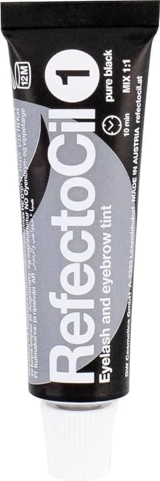 Genuine RefectoCil Eyelash Brow Tint Colour #1 Pure Black 15ml also for Beards! - Image 2 of 4