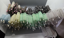 Vtg Wire Mesh Hair Brush Rollers Curler Various Sizes - Picks, Pins 304 Pieces