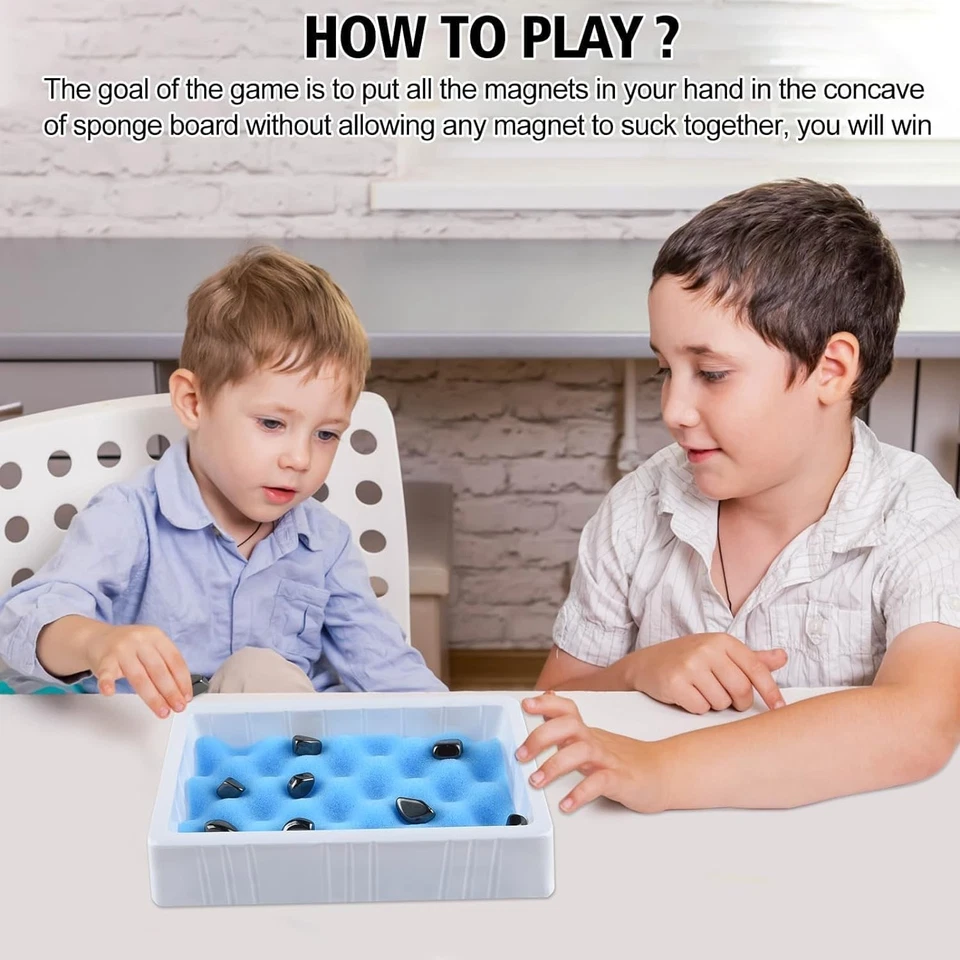 Magnet Chess Game Large Magnet Stone Game Party Desktop Magnetic Strategy Game - Image 4 of 4