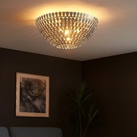 Deckenlampe Deckenleuchte Schlafzimmerlampe Chrom Wohnzimmerleuchte 2 Flammig