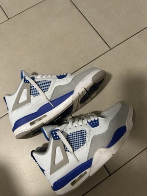 Jordan Air Jordan 4 Herren Sneaker Weiß/Blau/Grau EU 42 Mid Top Schnürung