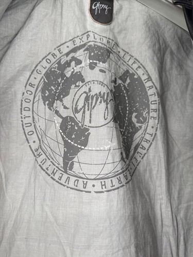 Gipsy Mens Leather Aviator Jacket Sherpa Collar Patches mens large - Picture 9 of 11
