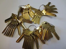 Key Blank Blanks for Locksmith / 50 Schlage SC1  / Brass / Made by Ilco