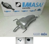Imasaf ESD Auspuff Endtopf + Anbauteile für Opel Astra H 1.6 + 1.8 + GTC 2004-