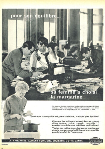PUBLICITE ADVERTISING 124  1960  CENTRE ETUDE DE LA MARGARINE - Photo 1/1
