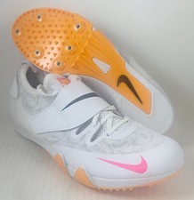 Nike Zoom Pole Vault Elite 3 Track Shoes White Orange AA1204-101 Men's Size 8-11