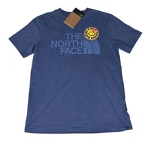 The NORTH FACE T Shirt Womens Active Top NEW Blue Indigo w Patch Nature is GOOD
