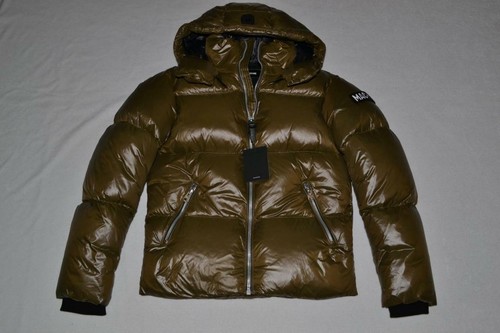 AUTHENTIC MACKAGE KENT LUSTROUS LIGHT DOWN JACKET HOOD ARMY GREEN MEN BRAND NEW