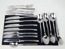 18 Piece Lot Stainless China Flatware Knives Spoons Forks 