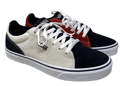 VANS Seldan Men's Shoe Sneakers Rally Suede Black Red Low Top Casual VN0A5HTZBA2
