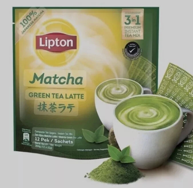 LIPTON 3 EN 1 MATCHA TÉ VERDE LATTE 12 x 22 g (264 g) Foto 3 de 4