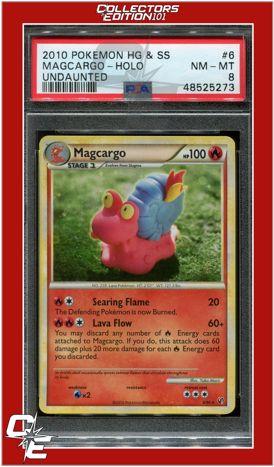 Undaunted 6 Magcargo Holo PSA 8