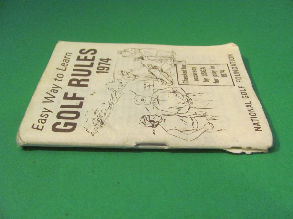 Golf Rules 1974 Booklet. | eBay