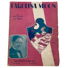 CAROLINA MOON Vintage 1928 Piano Ukulele Sheet Music by Benny Davis  Joe Burke